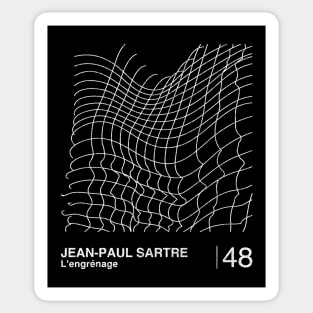 Jean-Paul Sartre / Minimalist Graphic Design Fan Artwork Sticker